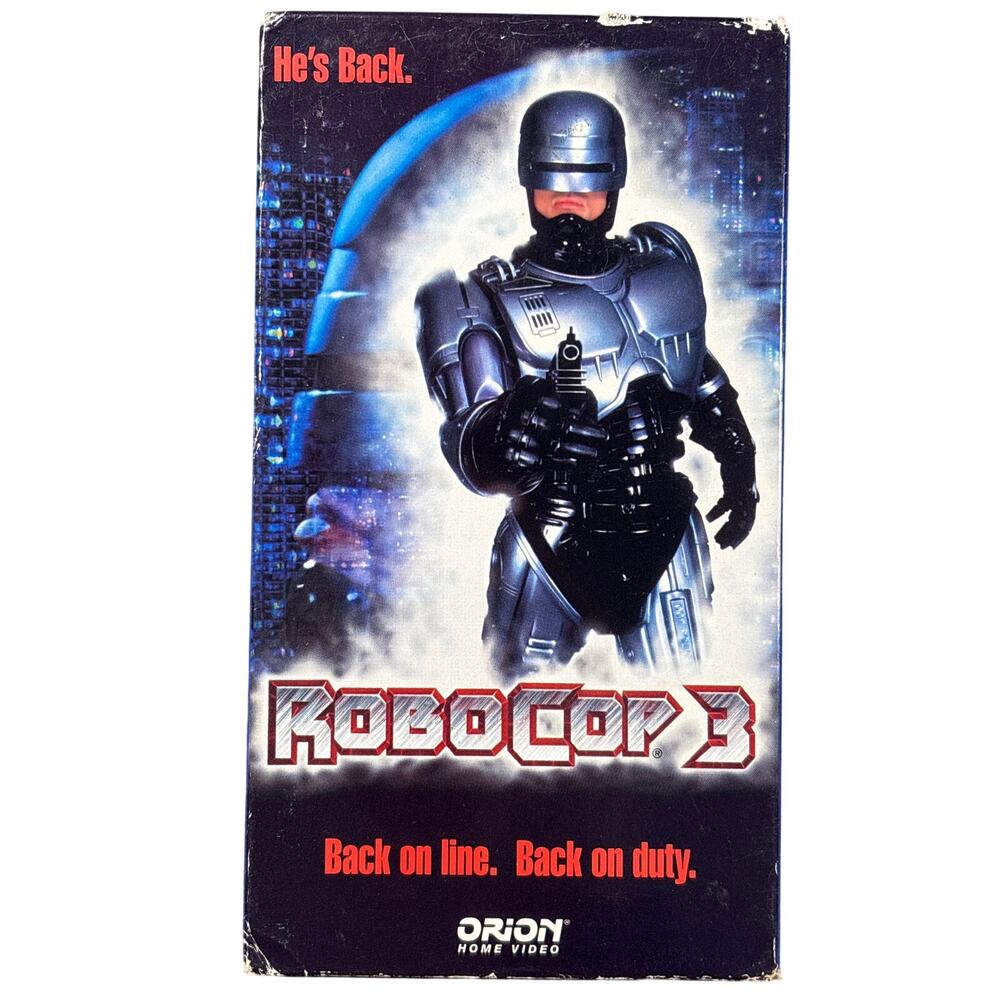 Vintage 1993 Robocop 3 VHS Orion Home Video action film adventure movie